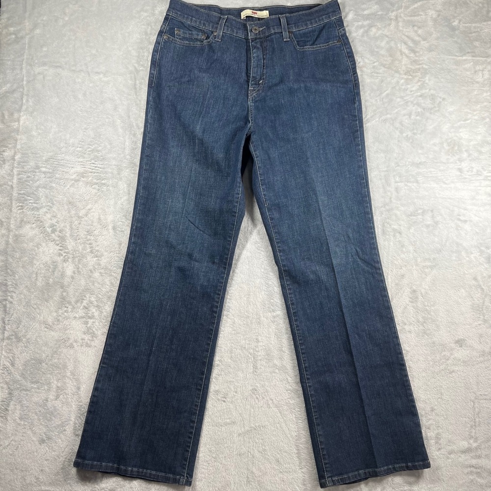 Levis 512 Perfectly Slimming Bootcut Jeans Medium Wash Blue Denim Womens